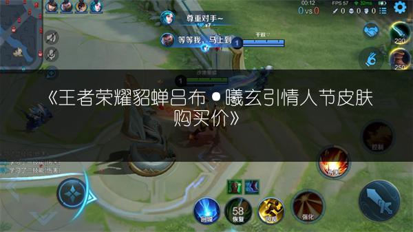 《王者荣耀貂蝉吕布·曦玄引情人节皮肤购买价》