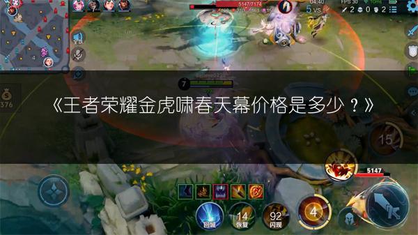 《王者荣耀金虎啸春天幕价格是多少？》