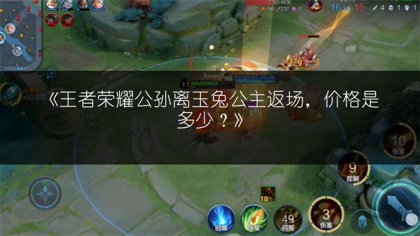 《王者荣耀公孙离玉兔公主返场，价格是多少？》