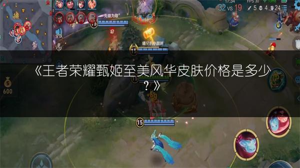 《王者荣耀甄姬至美风华皮肤价格是多少?》