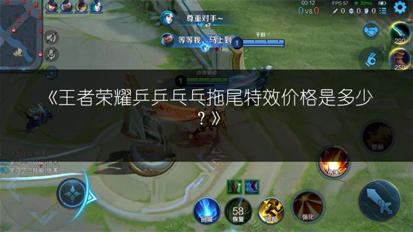 《王者荣耀乒乒乓乓拖尾特效价格是多少？》