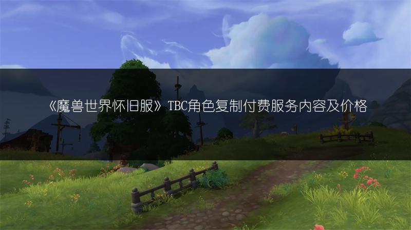 《魔兽世界怀旧服》TBC角色复制付费服务内容及价格