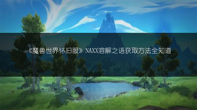 《魔兽世界怀旧服》NAXX溶解之语获取方法全知道